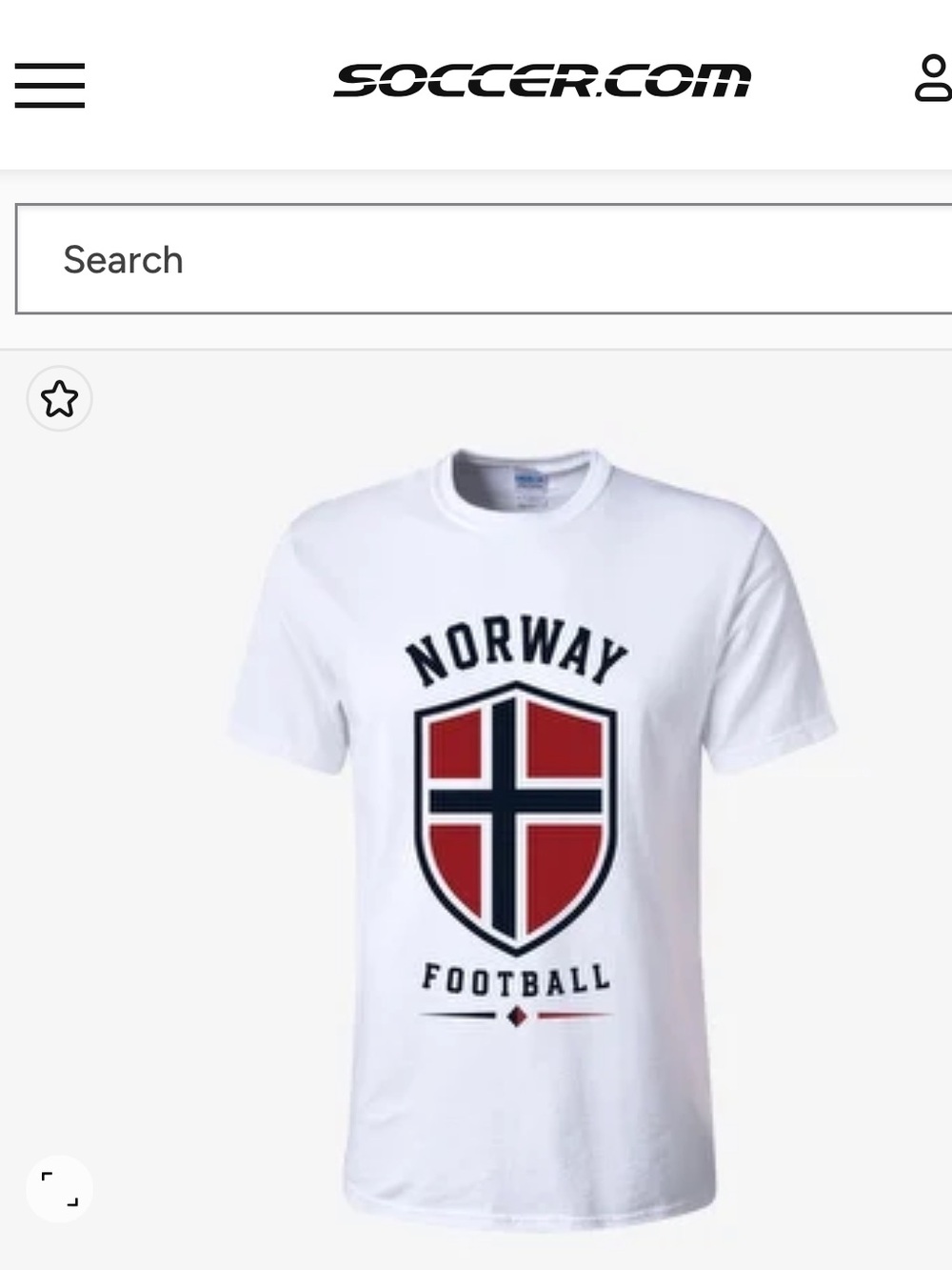 Norway Football TShirt, white, Norway National Soccer Team, new in package, Smal